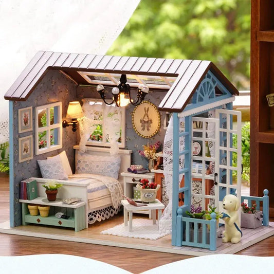 Miniature Wizardi Roombox Kit - Summer Terrace Dollhouse Kit-1