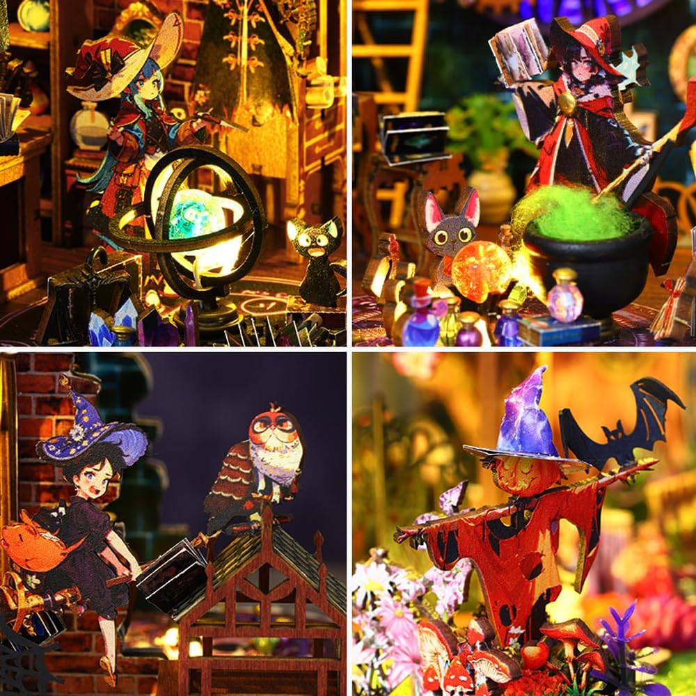 Miniature Wizardi Roombox Kit - Magic Forest Dollhouse Kit-4