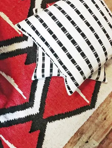 Postmodern Stripe Pillow in Contrast Archive New York