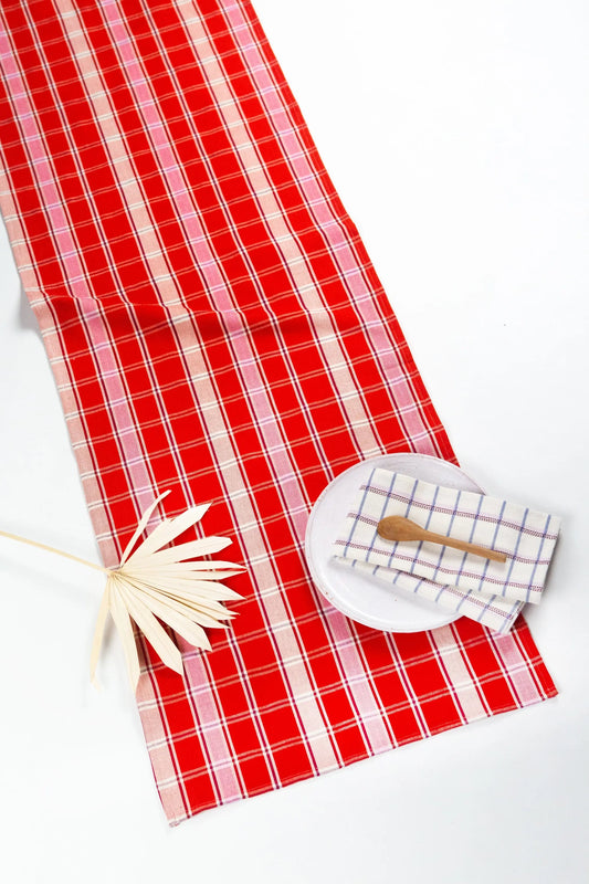 Camila Plaid Table Runner Archive New York