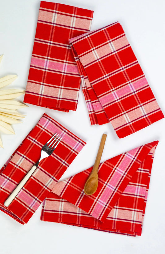 Camila Plaid Dinner Napkins | Set of 4 Archive New York
