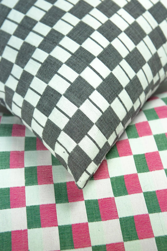 Geocheck Bauhaus Pillow in Pewter Archive New York