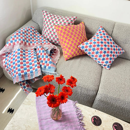 Geocheck Bauhaus Pillow in Americana Archive New York