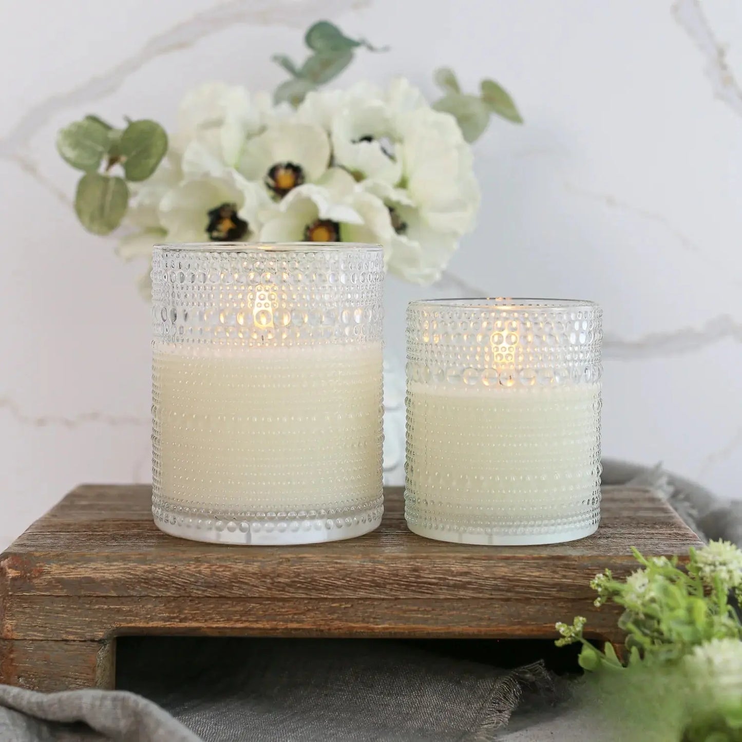 Hobnail Candle | Flameless Rust & Cinder