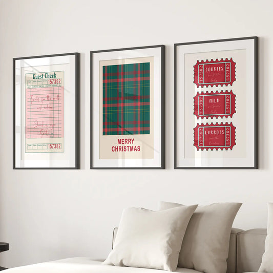 Santa Slip Print | Set of 3