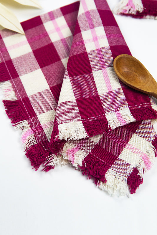 Abigail Plaid Party Napkins | Set of 4