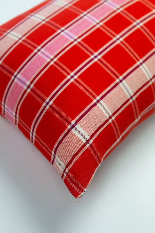 Camila Red Plaid Pillows Archive New York
