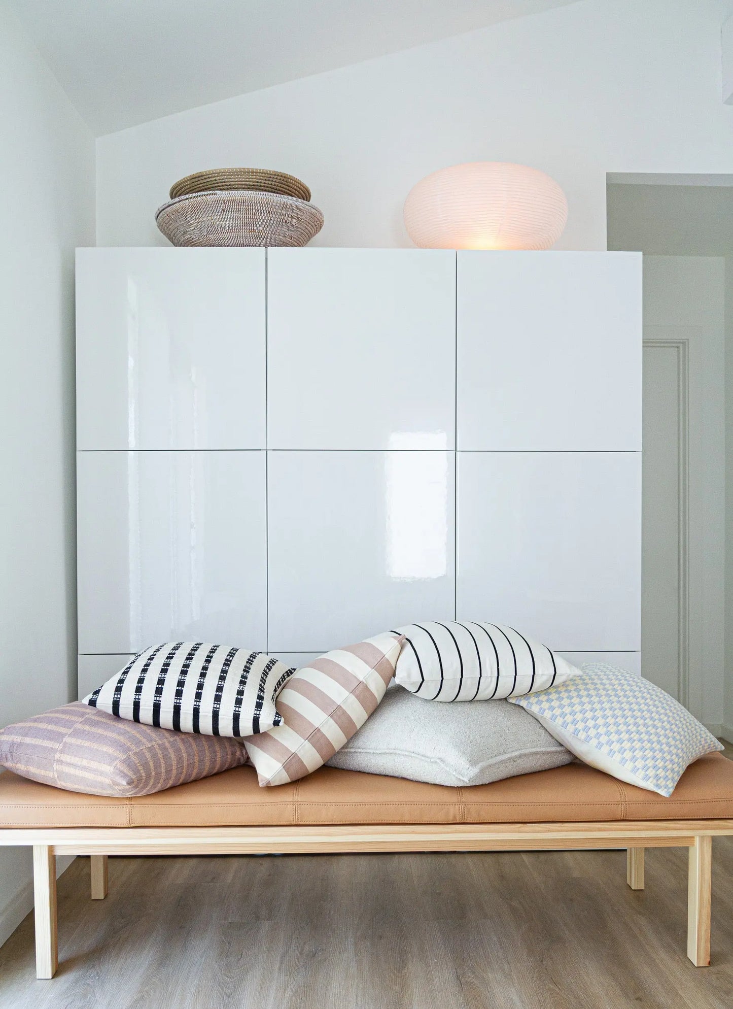 Postmodern Stripe Pillow in Contrast Archive New York