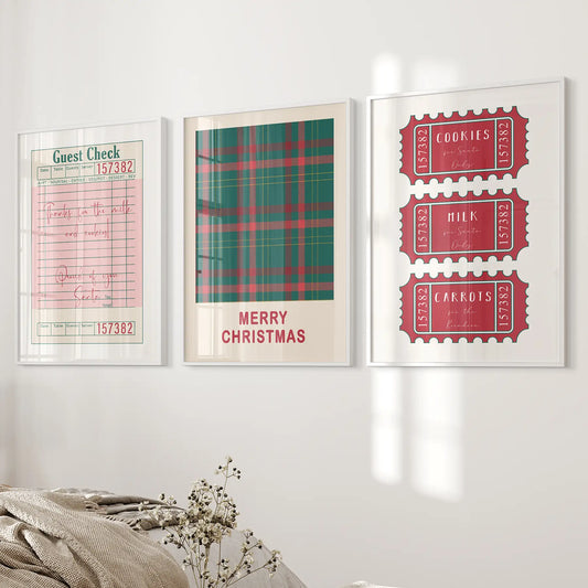 Santa Slip Print | Set of 3