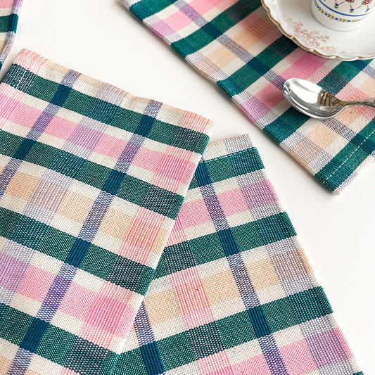 Lola Plaid Cocktail Napkin | Set of 4