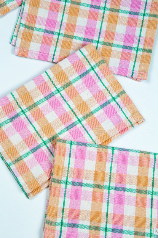 Marguerite Plaid Cocktail Napkins | Set of 4 Archive New York