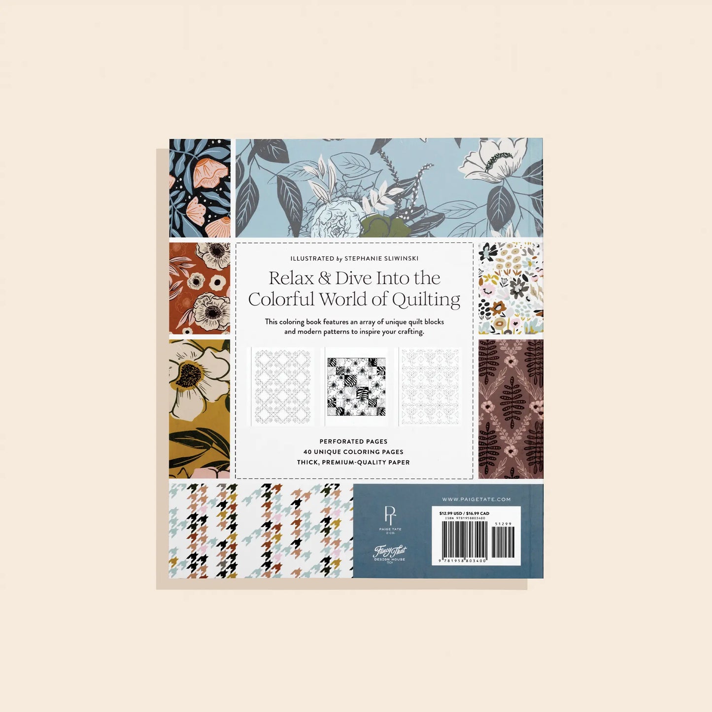 Modern Quilting Coloring Book Paige Tate and Co.