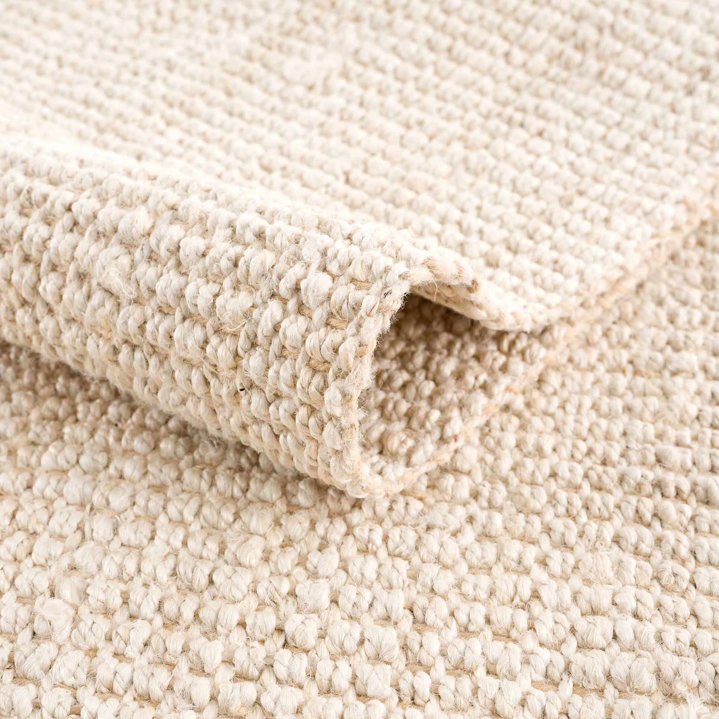 The Cream Fringe Woven Rug