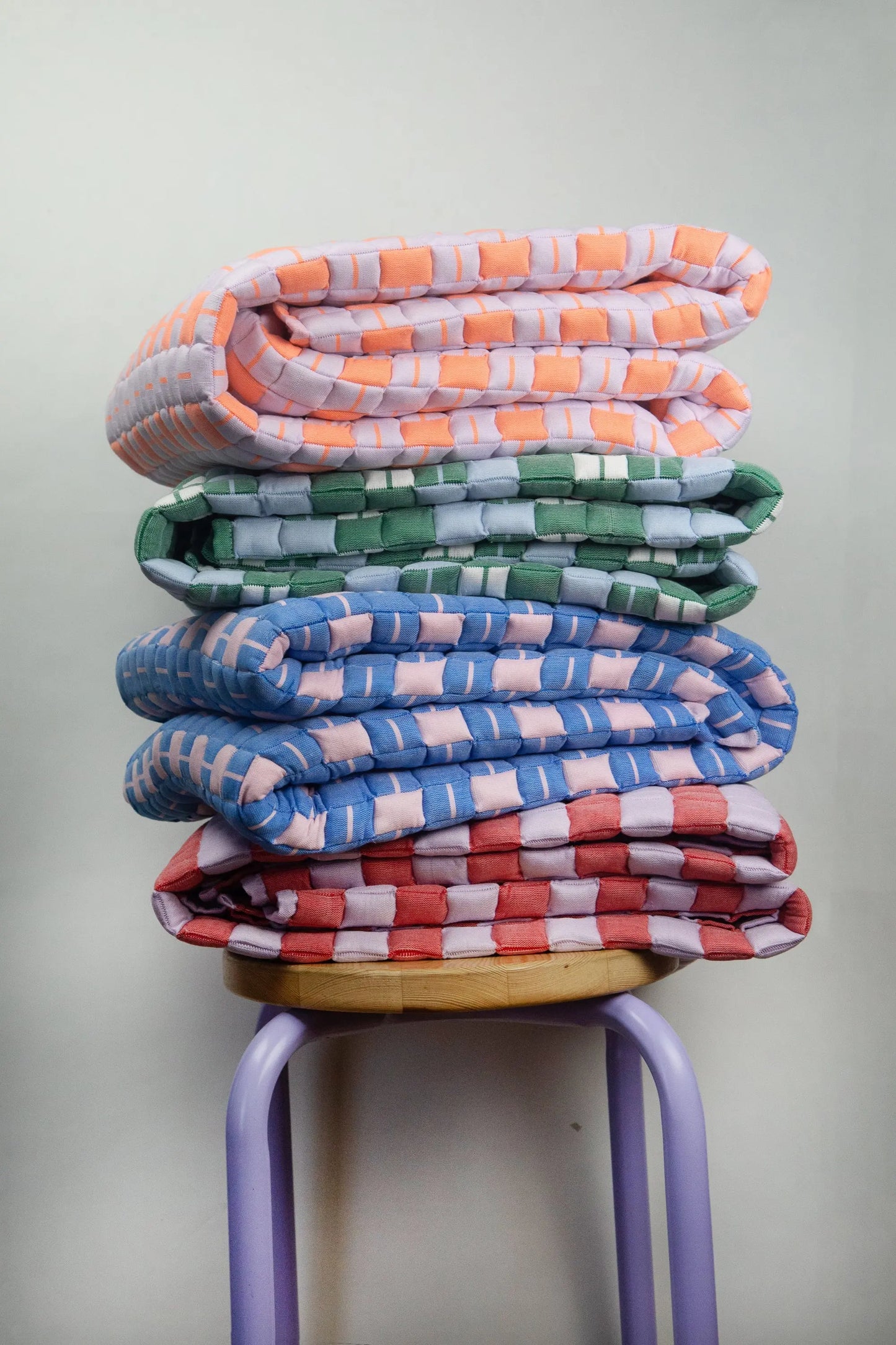 Quilted Stripe Blanket in Atomic Archive New York