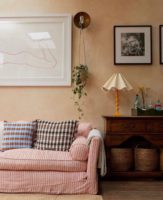 Postmodern Stripe Pillow in Azul Maya Archive New York
