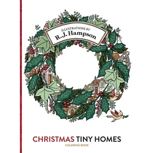 Christmas Tiny Homes Coloring Book | Hardcover Edition Books by splitShops