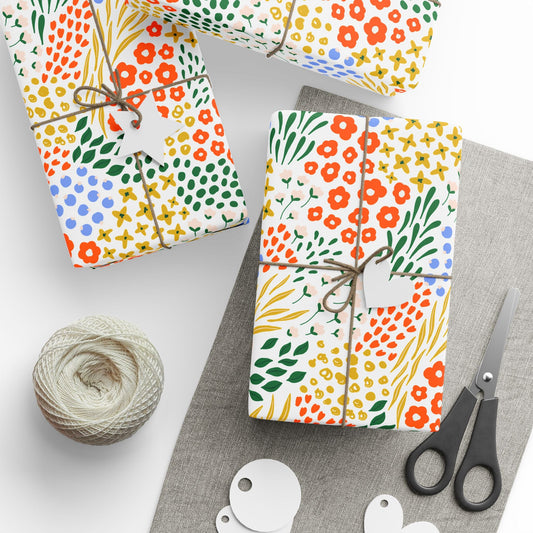Holly-Orange Cottage Wrapping Paper, Matte