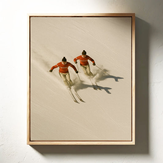 Après-Ski Style – Vintage Skiers Wall Art Print