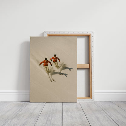 Après-Ski Style – Vintage Skiers Wall Art Print