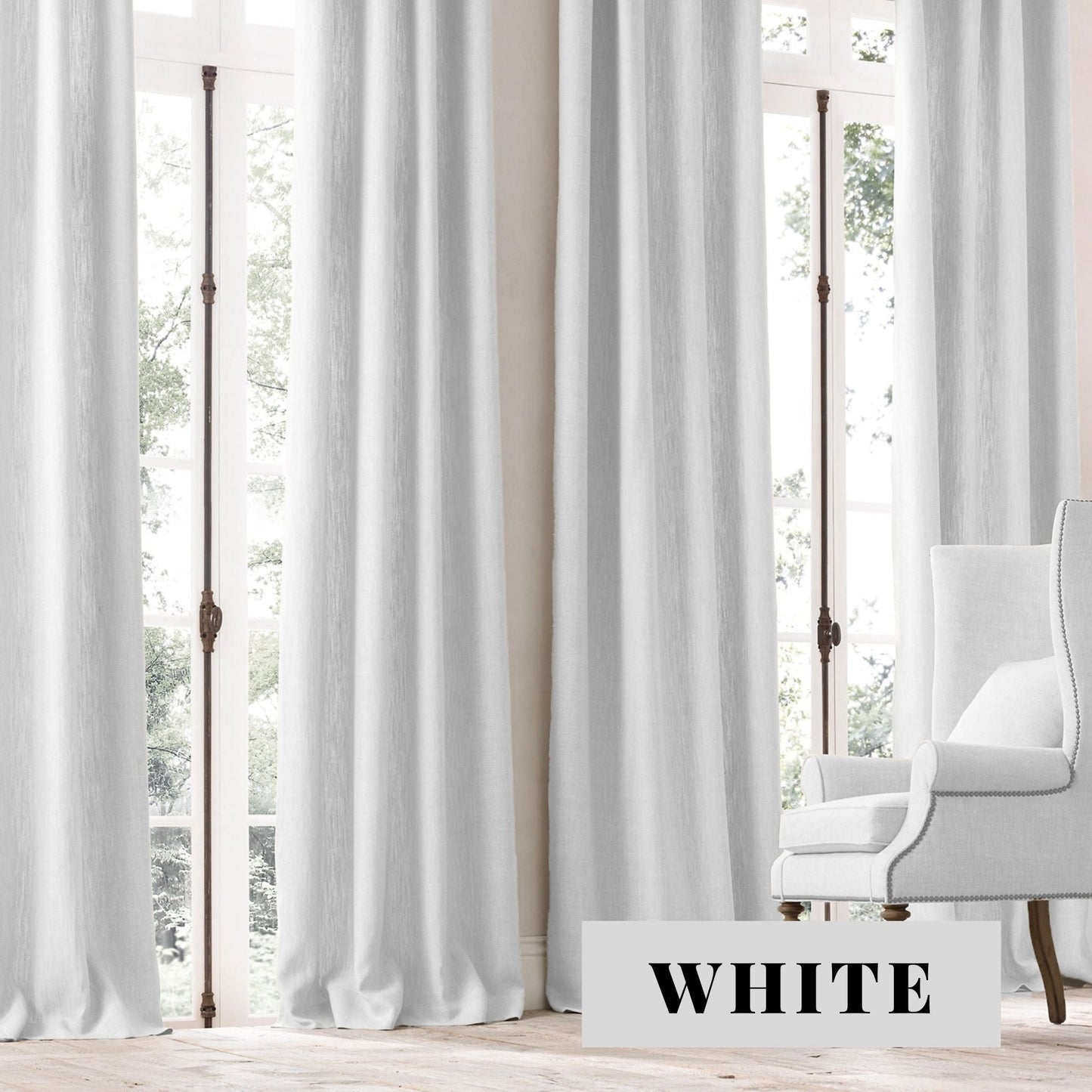 Heavyweight Organic Cotton Curtains with Liner | Windproof & Thermal | Made in UK-4