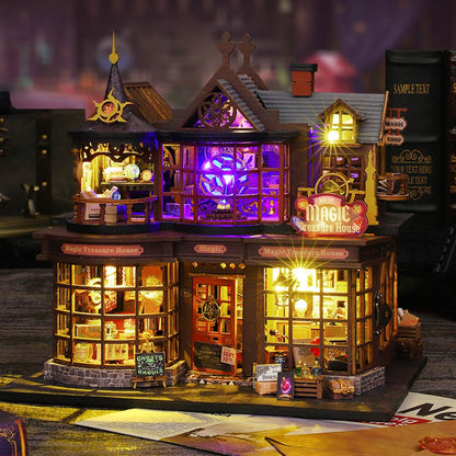 Miniature Wizardi Roombox Kit - Magic Treasure House Dollhouse Kit-0