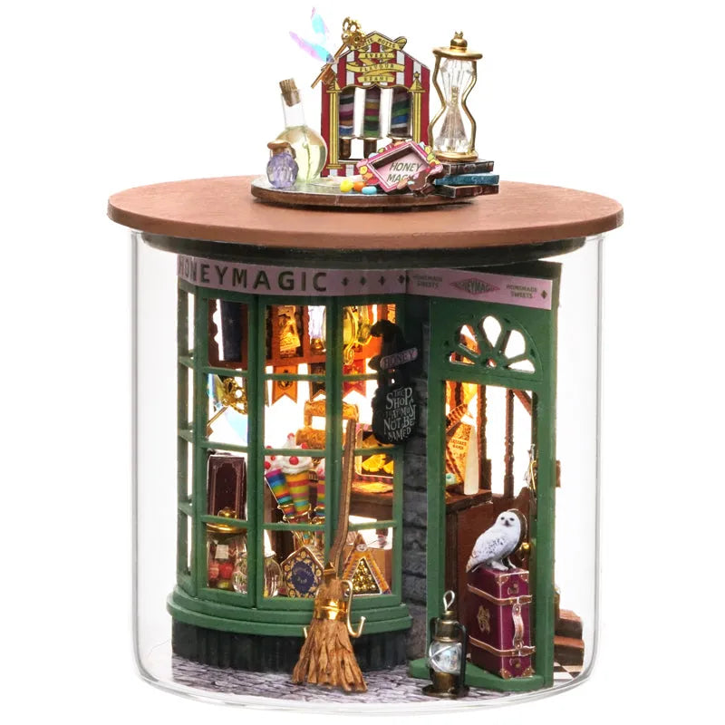 Miniature Wizardi Roombox Kit - Magic Shop Dollhouse Kit-4