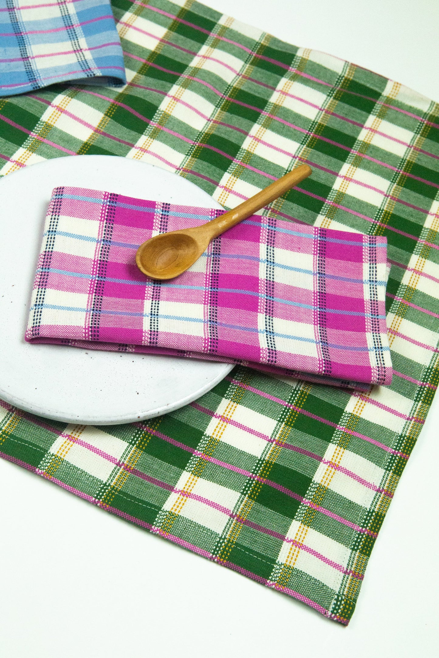 San Andres Gingham Pink & White Napkins | Set of 4