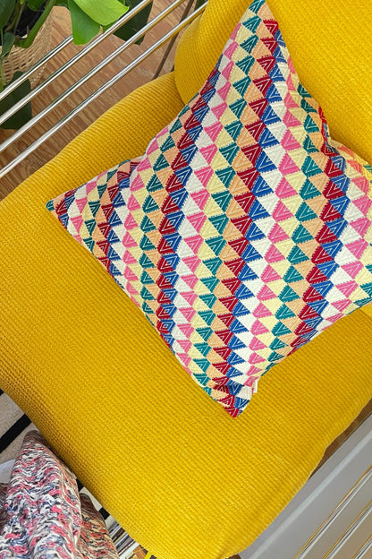 Broken Diamond Pillow in Cacao