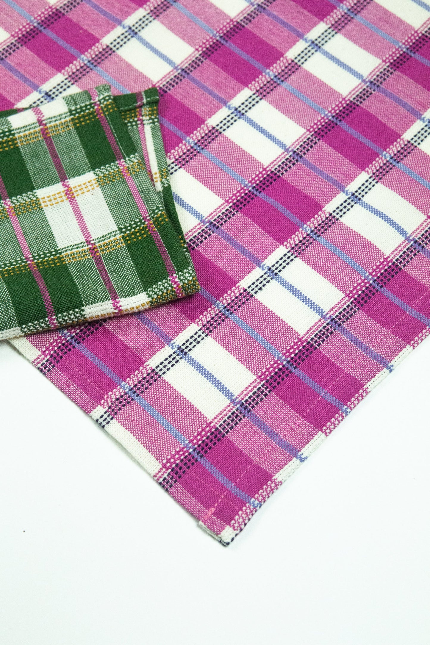 San Andres Gingham Pink & White Napkins | Set of 4