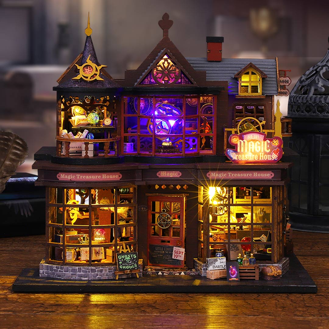 Miniature Wizardi Roombox Kit - Magic Treasure House Dollhouse Kit-2
