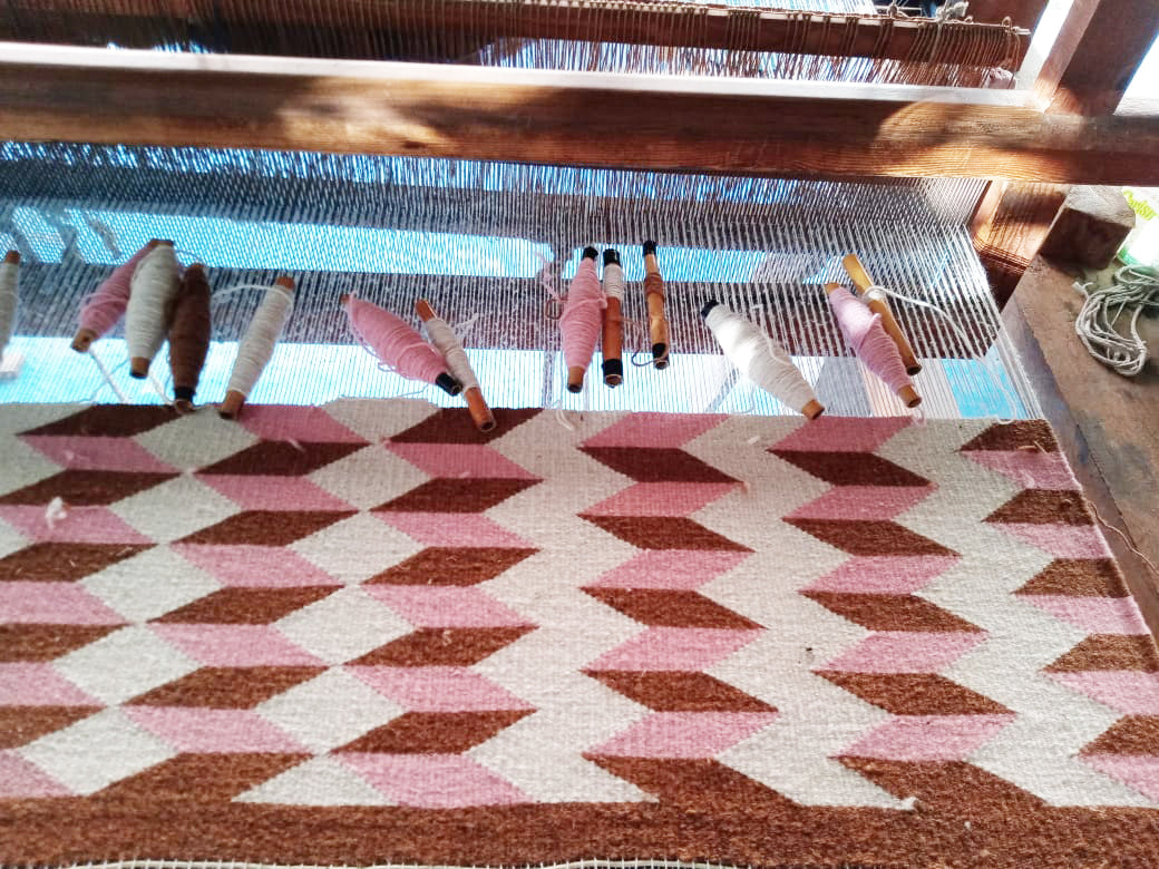 Optic Rug in Kir Royale