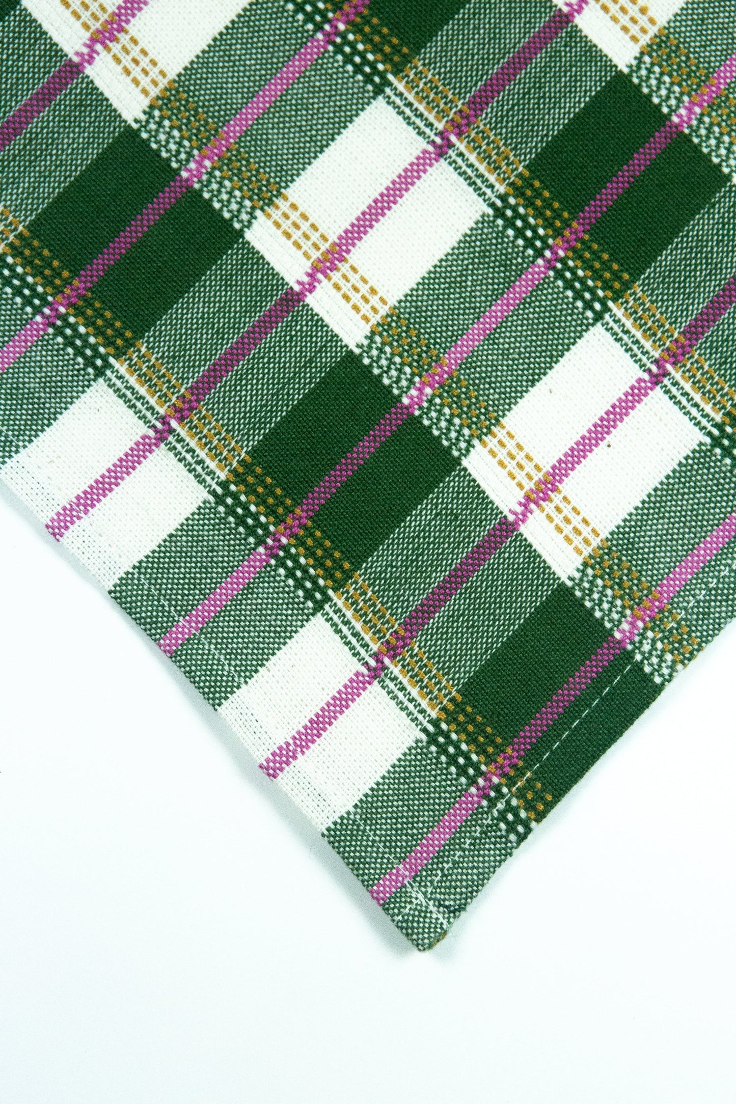 San Andres Gingham Forest & White Napkins | Set of 4