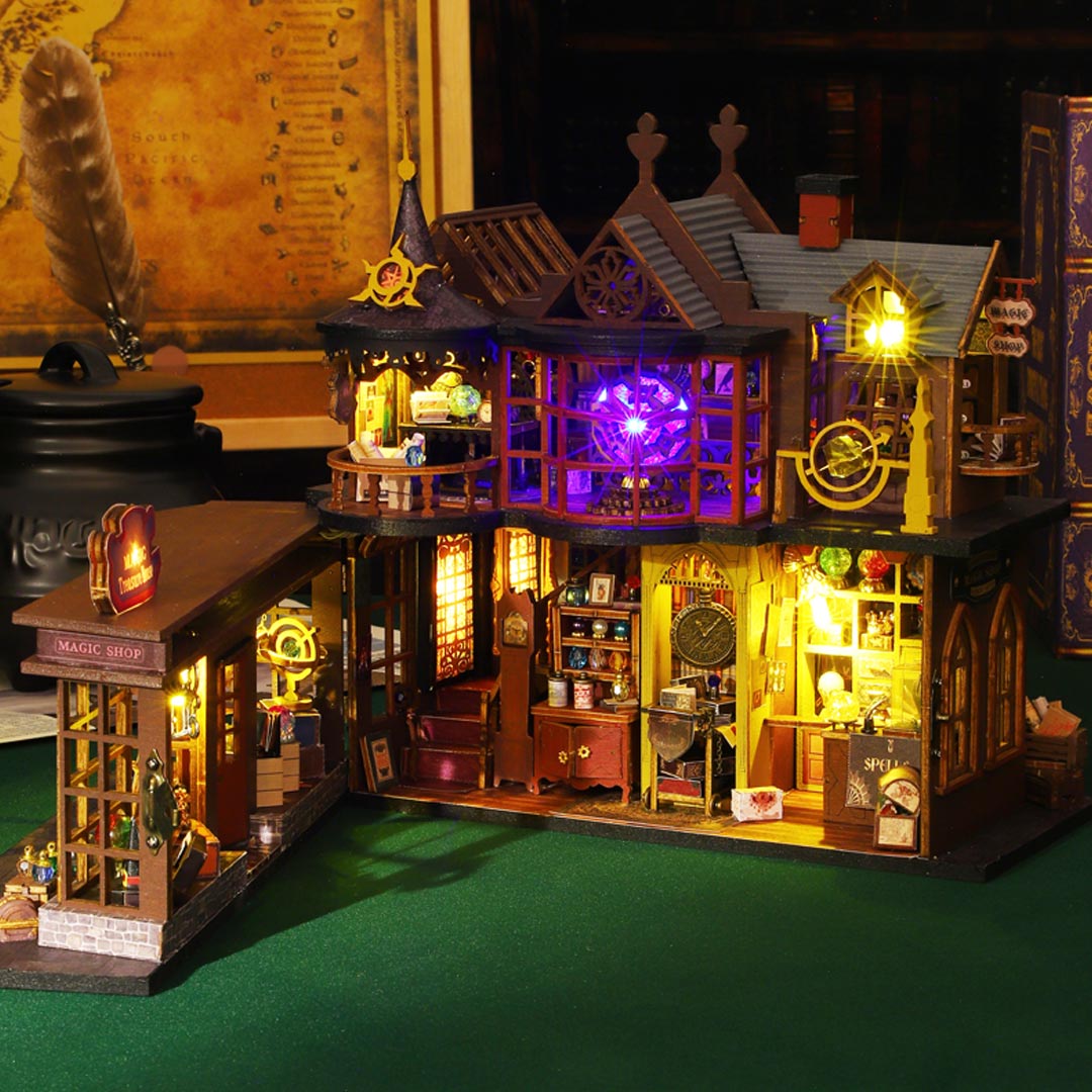 Miniature Wizardi Roombox Kit - Magic Treasure House Dollhouse Kit-3