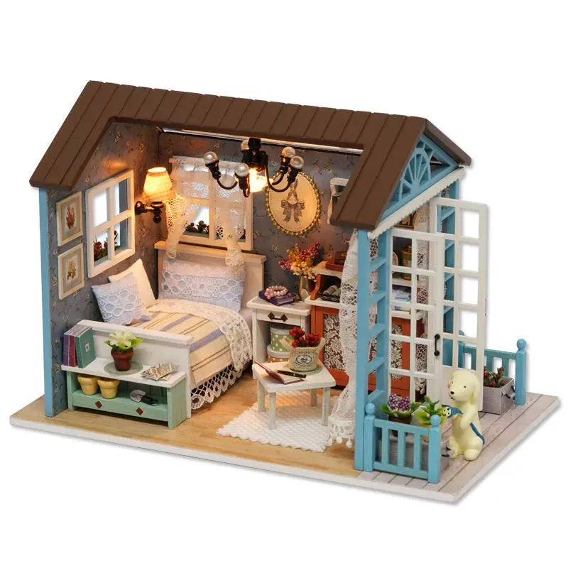 Miniature Wizardi Roombox Kit - Summer Terrace Dollhouse Kit-0