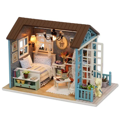 Miniature Wizardi Roombox Kit - Summer Terrace Dollhouse Kit-0