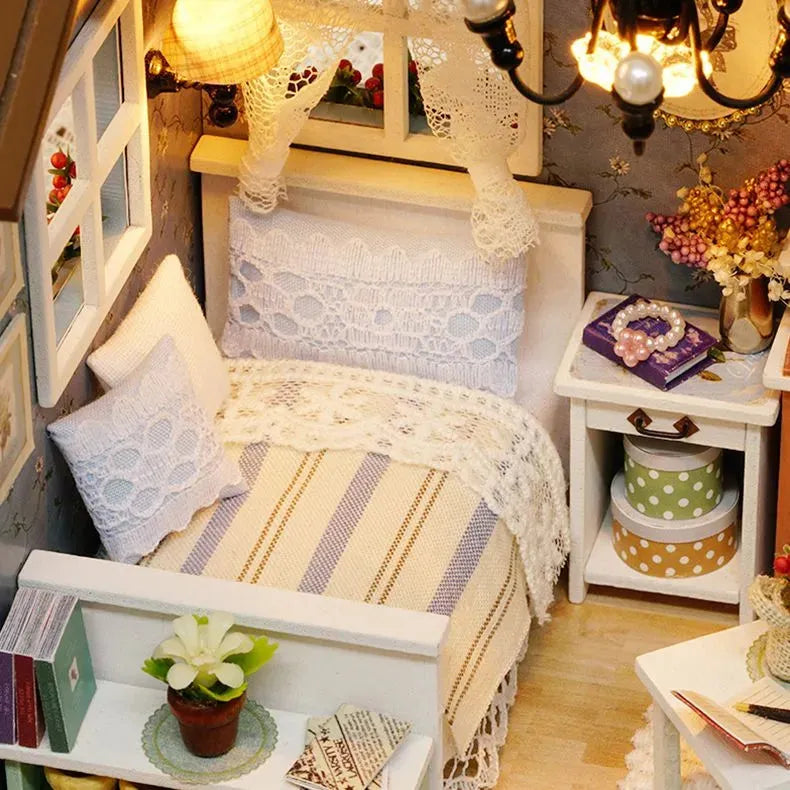 Miniature Wizardi Roombox Kit - Summer Terrace Dollhouse Kit-2