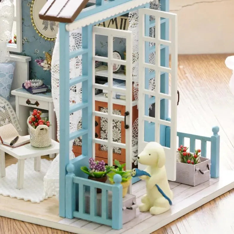 Miniature Wizardi Roombox Kit - Summer Terrace Dollhouse Kit-3