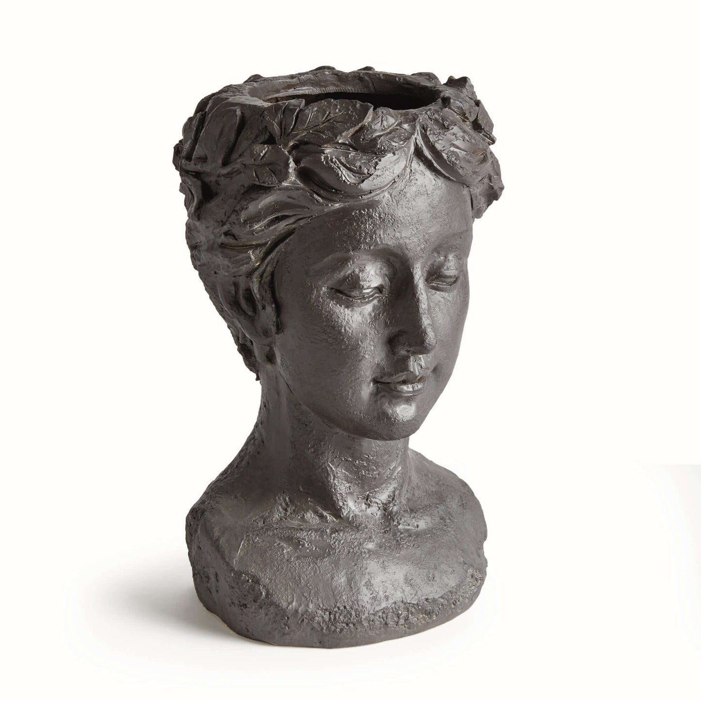Athena Bust Vessel | Antique Black