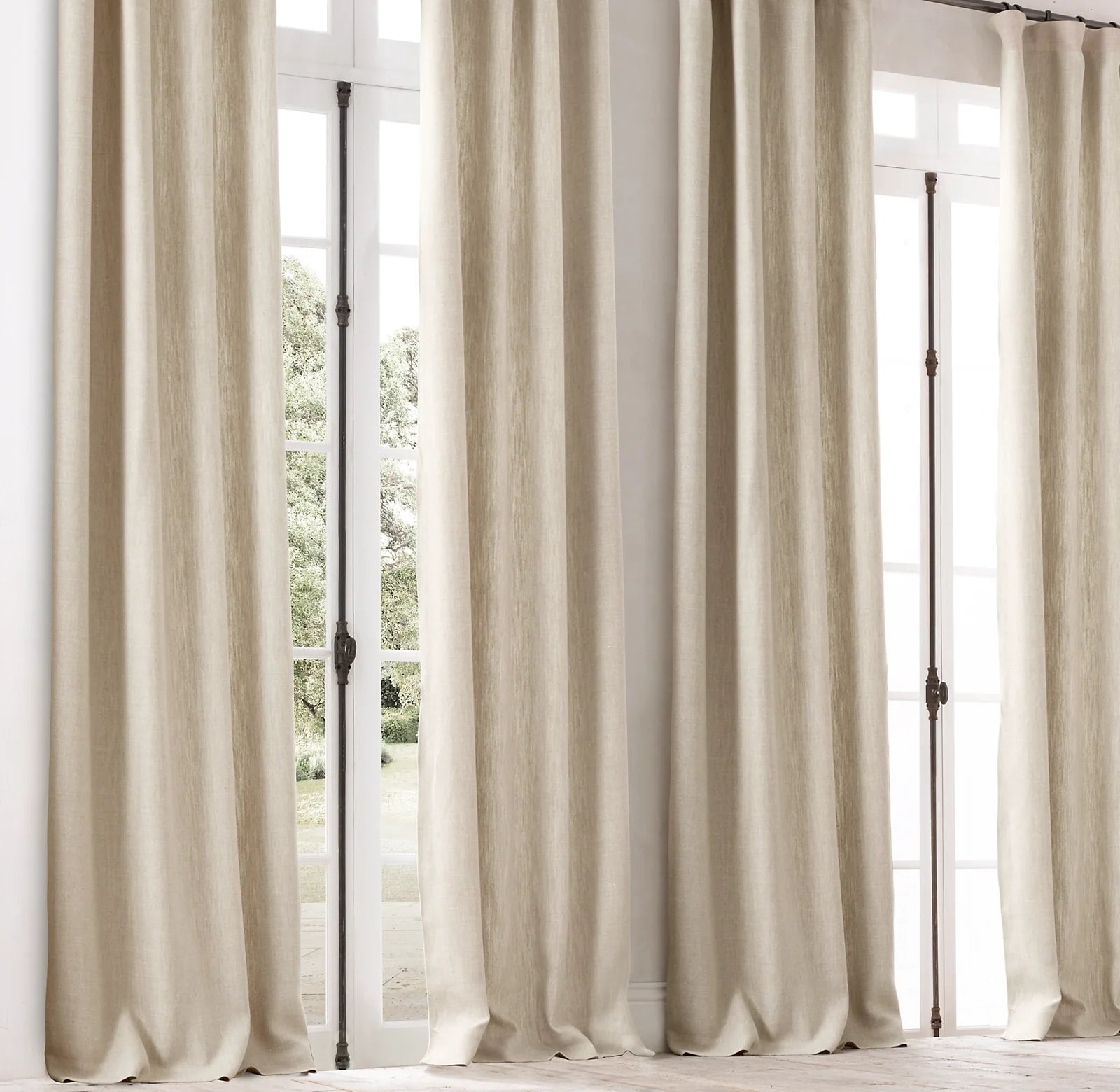 Heavyweight Organic Cotton Curtains with Liner | Windproof & Thermal | Made in UK-0