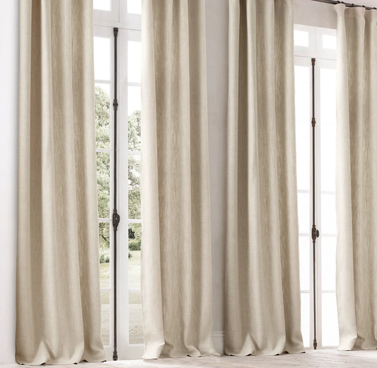 Heavyweight Organic Cotton Curtains with Liner | Windproof & Thermal | Made in UK-0