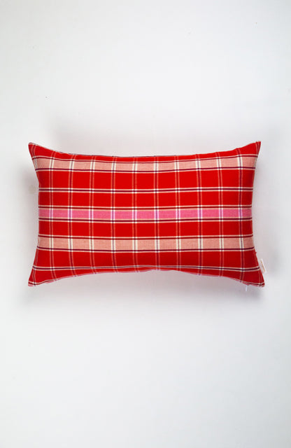 Camila Red Plaid Pillows