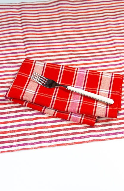 Camila Plaid Dinner Napkins | Set of 4