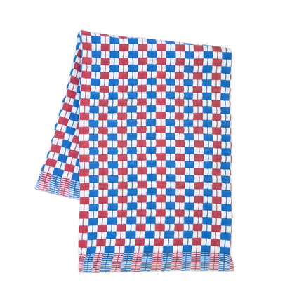 Geocheck Bauhaus Quilted Blanket in Americana