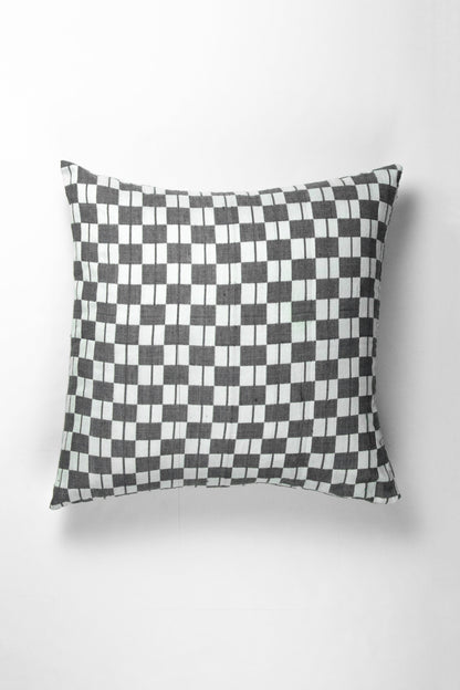 Geocheck Bauhaus Pillow in Pewter