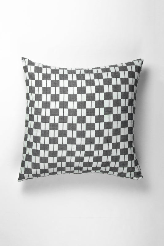 Geocheck Bauhaus Pillow in Pewter