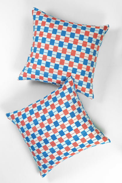 Geocheck Bauhaus Pillow in Americana