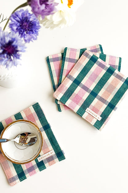 Lola Plaid Coasters | Set of 4