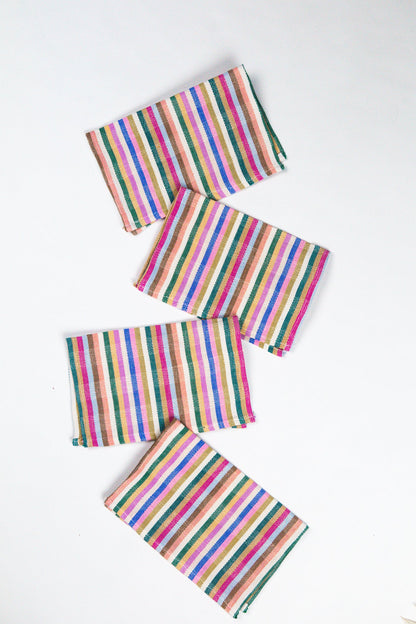 Valentina Rainbow Cocktail Napkin | Set of 4