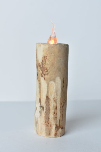 Bark-Cased LED Candle