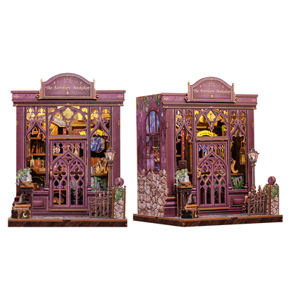 The Astrology Bookshop Dollhouse Kit - Miniature Wizardi Roombox Kit with LED Light F07M51-87-CWGC202-1